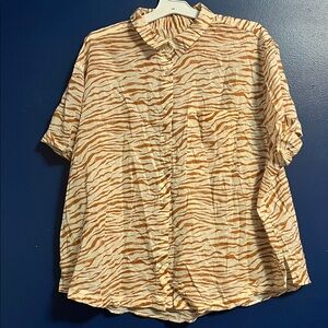 Ava & Viv Animal Print Button Down